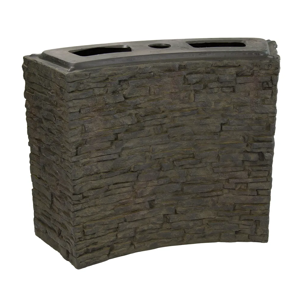 Large Curved Stacked Slate Wall Base - 66cm - Image 3