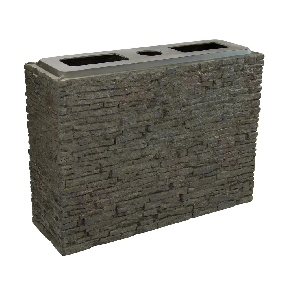 Large Straight Stacked Slate Wall Base - 66cm - Image 3