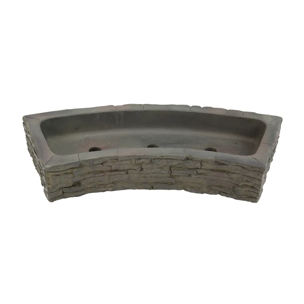 Quad-Spill Curved Stacked Slate Wall Topper - Image 3