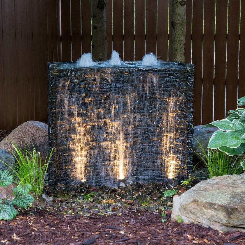 Curved Stacked Slate Spillway Wall Fountain Kit - 81 cm - Image 3
