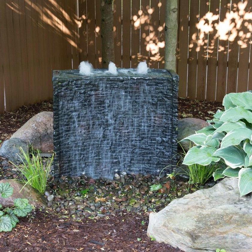 Curved Stacked Slate Spillway Wall Fountain Kit - 81 cm - Image 4